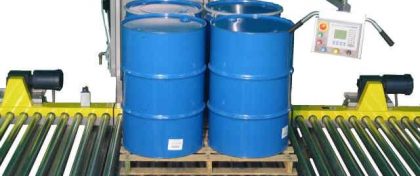 4 Drums on Pallet Semi-Automatic Pivot Style Filler