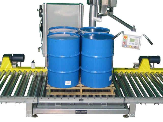 4 Drums on Pallet Semi-Automatic Pivot Style Filler