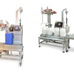 Inside Fill and Bottom Fill Semi-Automatic Net Weight Liquid Fillers with Hand Capping Torque Wrenches