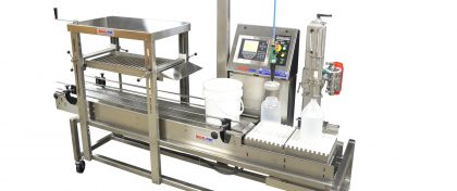 Stainless Steel Semi-Automatic Net Weight Filler with Hand Capper and Roller Closer