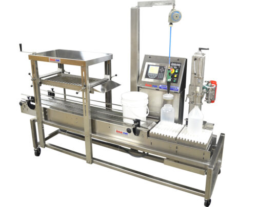 Stainless Steel Semi-Automatic Net Weight Filler with Hand Capper and Roller Closer