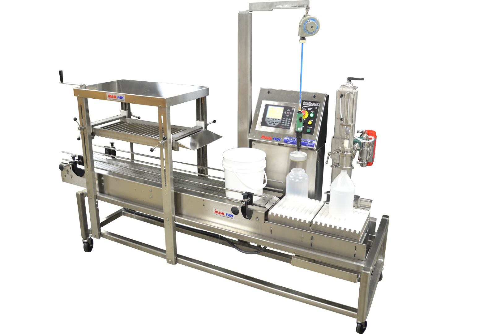 Stainless Steel Semi-Automatic Net Weight Filler with Hand Capper and Roller Closer