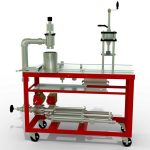 Semi-Automatic Automatic Volumetric Filling Machine with red frames