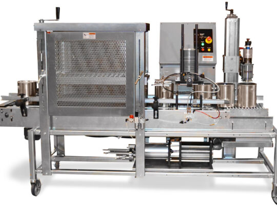 Semi-Automatic Volumetric Liquid Filler for Gallon Cans with Roller Closer