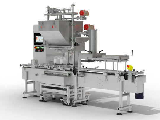 2 - Head In -line Automatic Net Weight Filling & Closing Machine for 1/2 Pint to Gallon Containers with DFS Fill Cart