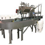 2 - Head In- line Automatic Net Weight Pail Filling & Closing Machine for 1/2 Pint to Pails with DFS Fill Cart