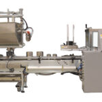 2-Head Automatic Filler for Pint up to Gallon Cans. Direct Fill System Gravity Filler