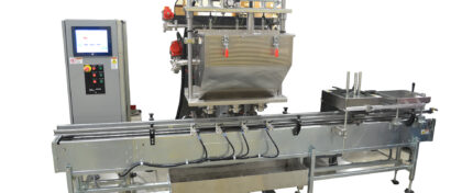 3-head filling machine with DFS Cart for Pint to Gallon Cans.