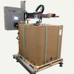 Inside Fill Semi-automatic Net Weight Filler for use with Paper IBC Container.