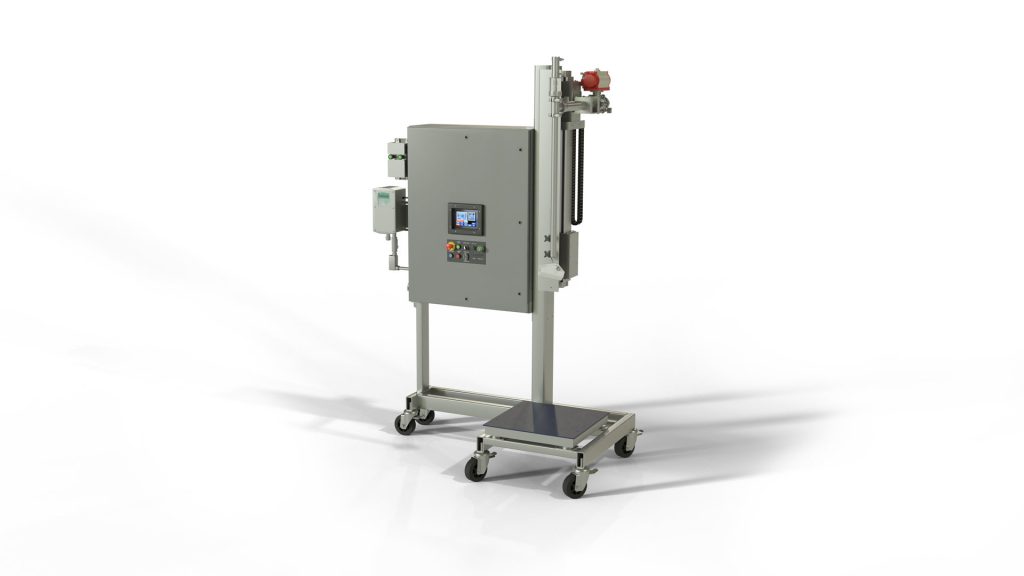 zoomed out view of Semi-Automatic, Single Drum Filling Machine