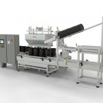 4-Head Lateral Transfer Filler with DFS and Auto Lid placer