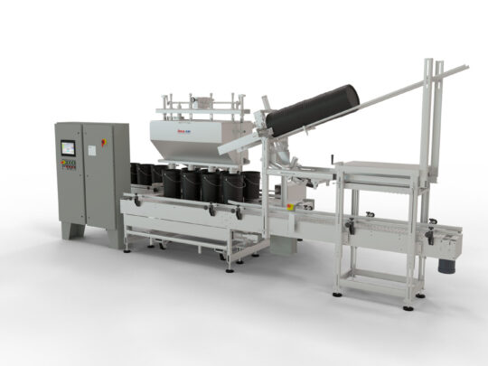 4-Head Lateral Transfer Filler with DFS and Auto Lid placer