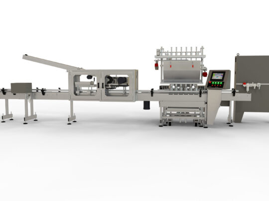 6 Head Automatic Liquid Filler with Linear Transfer and High Speed Lid Placer and Closer