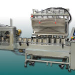 6 Head Automatic Liquid Filler with Linear Transfer and High Speed Lid Placer and Closer