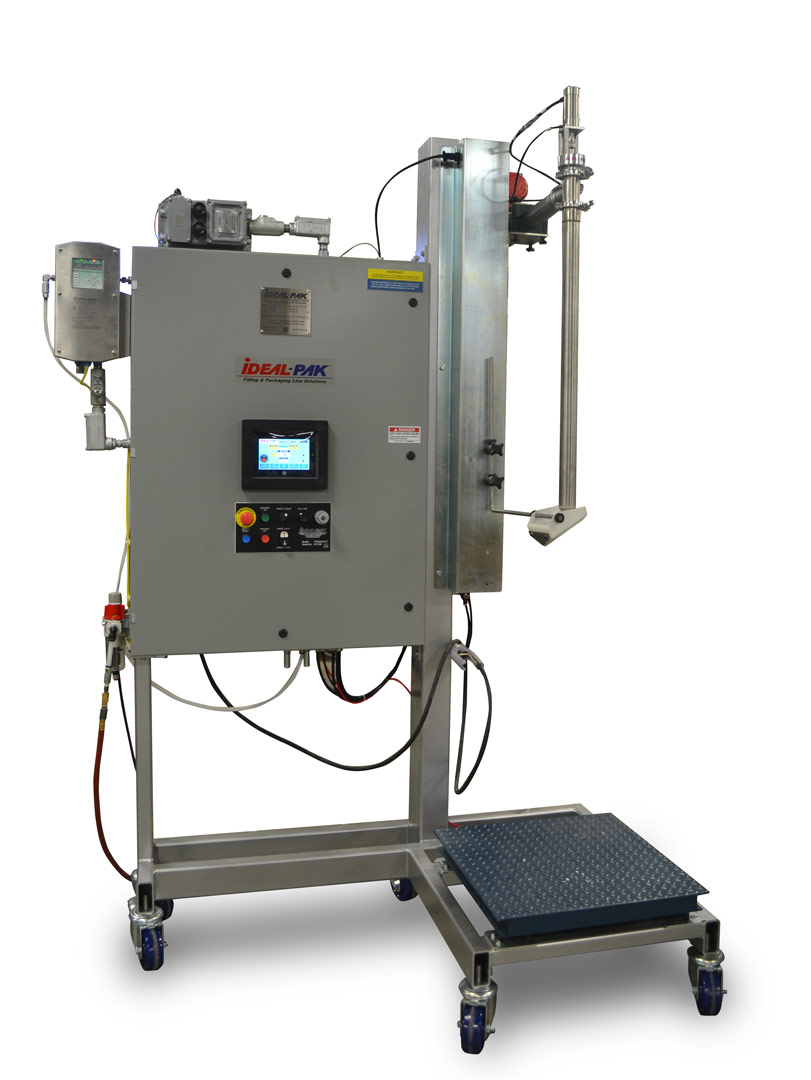 front of Semi-Automatic, Single Drum Filling Machine