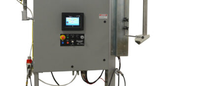 front of Semi-Automatic, Single Drum Filling Machine