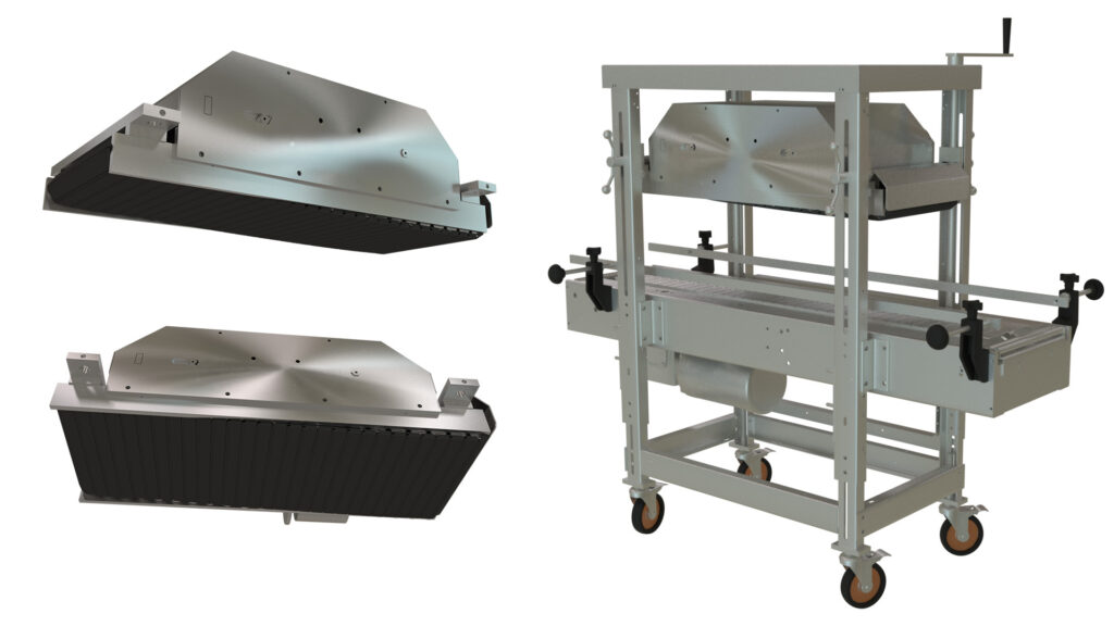 Flattened Rollers provide even pressure on the surface of the Lid
