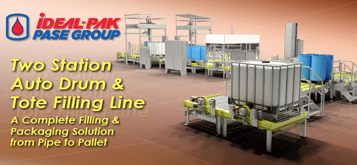 Image of Ideal-Pak Pase Group's Two Station Auto Drum & Tote Filling Line.