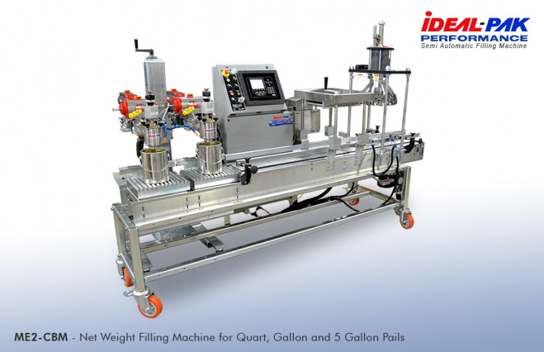 Image of ME2-CBM Net Weight Filling Machine for Quart, Gallon and 5 Gallon Pails.